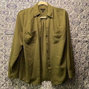 Talbots roll tab button down blouse shirt